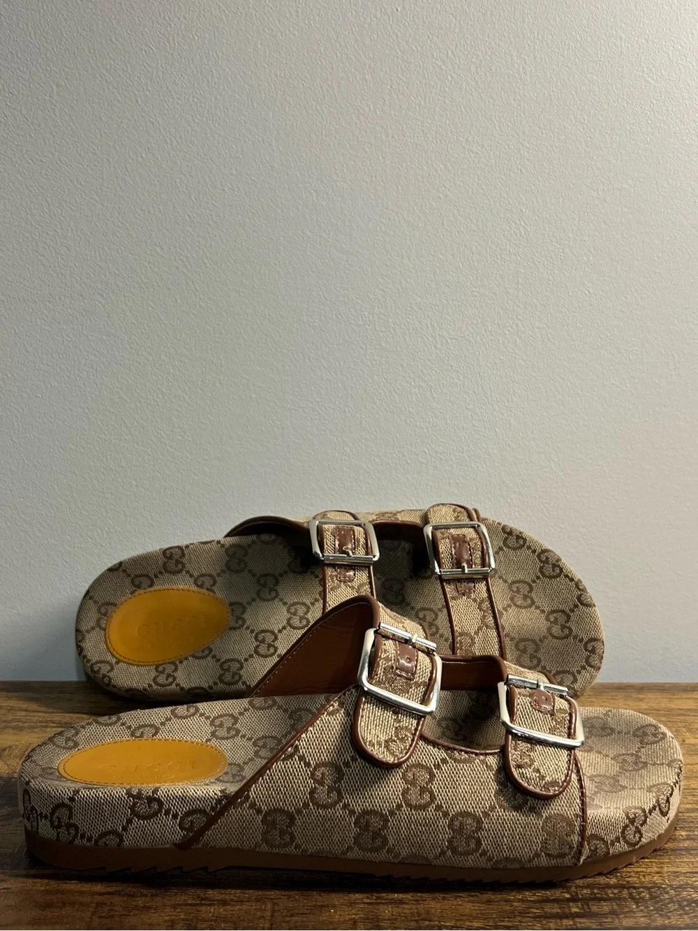 Gucci Sandal Slide Strap ‘Biege Monogram’